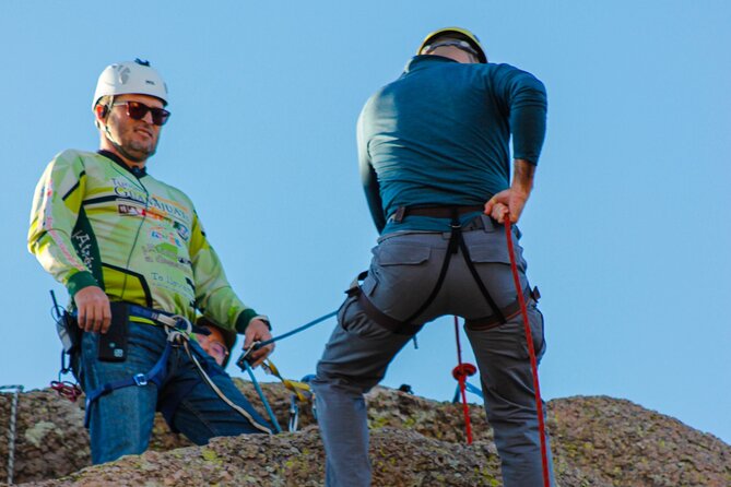 Rappelling in hills of Guanajuato - Rappelling Down Natural Walls at 90°