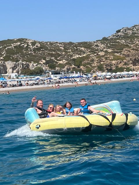 Rhodos : Crazy Sofa Watersports Adventure - How the Crazy Sofa Watersports Ride Begins at TRAOUNOU WATERSPORTS