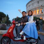 Rome: City Highlights Nighttime Vespa Photoshoot Jouney - Starting Point in Front of Caffe Roma