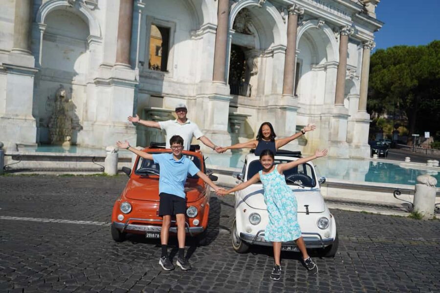 Rome: Photography service with Vintage Fiat 500 Tour - Photos at the Orange Garden and Janiculum Hill
