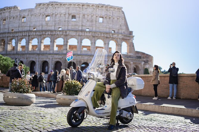 Rome Vespa tour with Pro Photographer - Visiting Rome’s Iconic Landmark, the Colosseum, from a Unique Perspective
