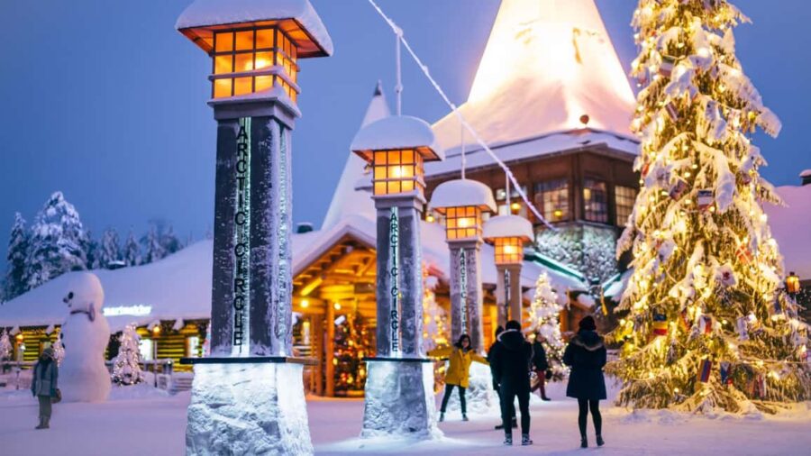 Rovaniemi: Reindeer & Husky Ride with Santa Claus Village - Exploring Santa Claus Village and Crossing the Arctic Circle