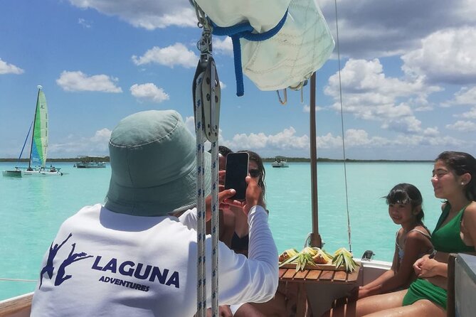 Sailboat tour across the seven colors lagoon in Bacalar - Visiting Bacalars Iconic Waters and Features