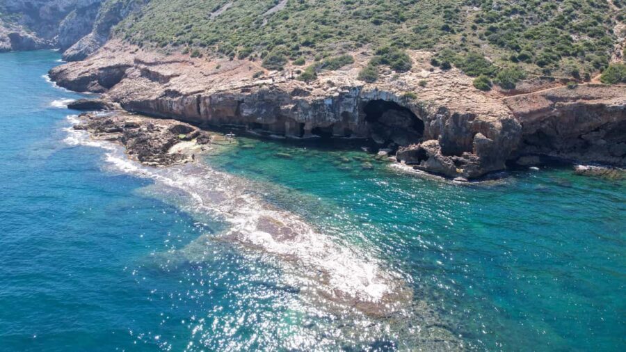 Sailing catamaran ride through Cova Tallada and optional swim stop - Starting Point and Overall Experience