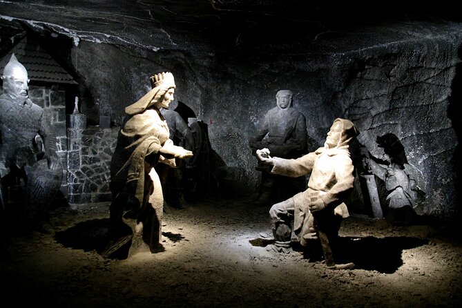 Salt Mine Wieliczka Guided Tour from Krakow - Descending 64 Meters via Wooden Staircase to the Salt Mines First Level