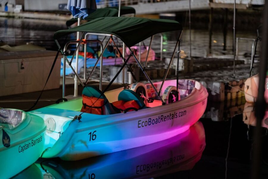 San Diego: Night Date Glow Pedal Boat with Downtown Views - Starting Point at Dock #1 and Parking Tips