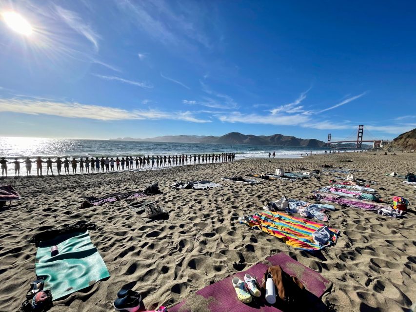 San Francisco: Silent Disco Yoga at Baker Beach - The Location: Baker Beach with Golden Gate Views