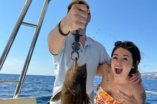 Santorini Fishing Private Cruise boat tour - BBQ, Snorkeling - The Snorkeling Adventure: Discover Underwater Life