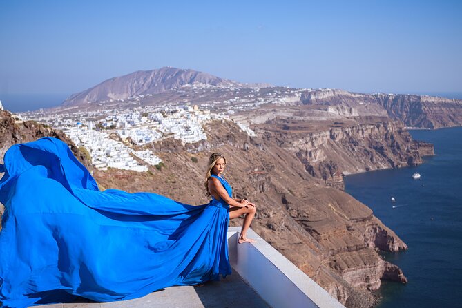 Santorini Flying Dress Photo Session Experience - Selecting Your Flying Dress: A Wide Color Palette