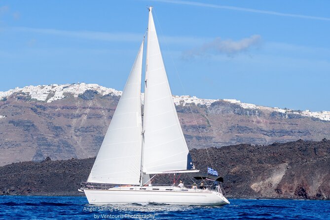 Santorini Private Daytime Sailing Tour with Meal, Drinks &Transfer included - From Vlychada to the Red and White Beaches