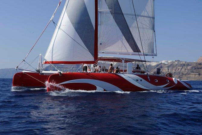 Santorini Sailing Dream Catcher with BBQ Lunch and Drinks - Visiting the Red and White Beaches by Boat