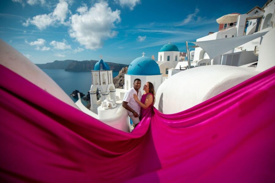 Santorini: Unique Flying Dress Photoshoot Experience - From the Meeting Point to the Scenic Stops