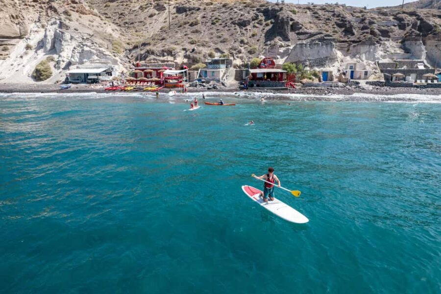 Santorini: Yoga and Stand-Up Paddleboard ( SUP ) Experience - Guided Hatha - Vinyasa Yoga on Sandy Beaches