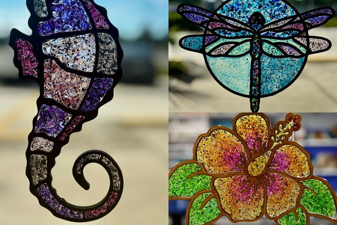 Siesta Key Crushed Glass Workshop - The Glass Filling Process and Sealing with Resin