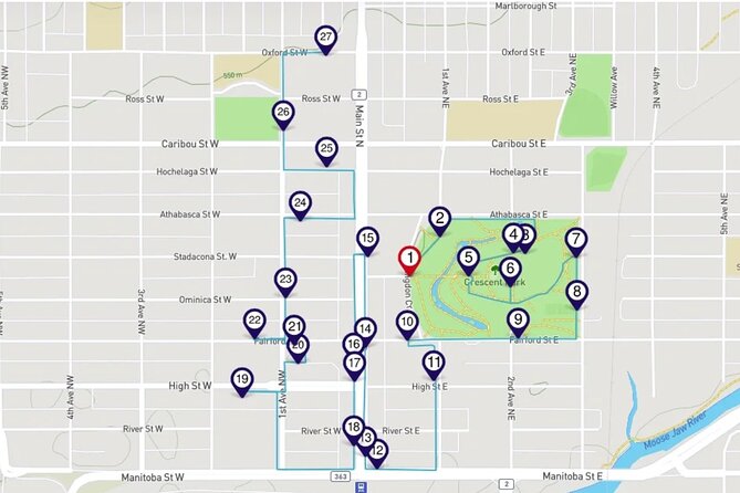 Sights of Moose Jaw Smartphone Audio Walking Tour - Start at Crescent Park and Discover Moose Jaw’s Roots