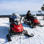 Snowmobile Driving - Afternoon start - The Route and Scenic Snow-covered Landscape
