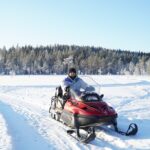 Snowmobile tour - Exploring the Scenic Vistträsk By and the Highest Point