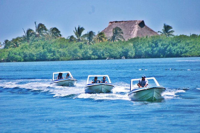 Speed Boat & Snorkel Tour with transportation ( only Cancun zone area) - Driving Your Speedboat in the Cancun Waters