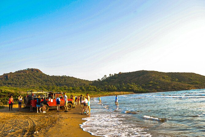 Sunset and Beach Party, Swim with Barbeque Dinner (4x4 Jeep) from Marmaris - Bördübet Bay Sunset Viewing Spot