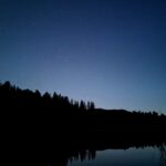 Sunset at the Monges lake and peaks - The Starting Point at Lac des Monges