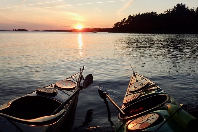 Sunset kayak tour with fika on Stockholms lakeside - Paddle on Lake Mälaren in Stockholm’s Outskirts