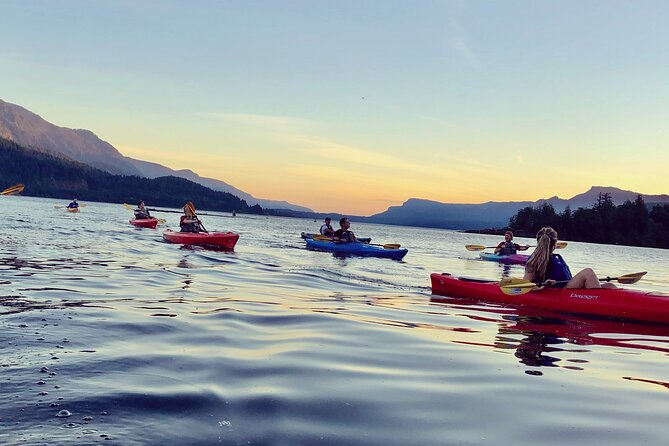 Sunset Kayaking in the Columbia River Gorge - The Scenic Starting Point at Wind River Boat Ramp