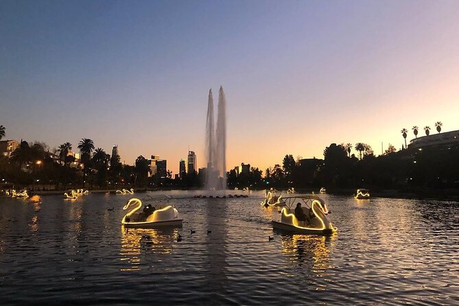 Swan Boat Night Ride at Echo Park Lake - The Unique Charm of the LED-lit Swan Boats