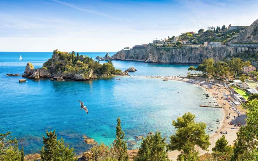 TAORMINA: TOUR IN BARCA ISOLABELLA CON APERITIVO - Starting Point at Giardini Naxos and Coastal Views