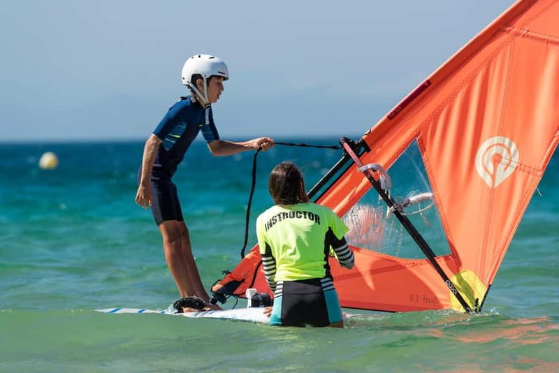 Tarifa, Cadiz: Windsurfing lessons for all levels and all ages - Location and Meeting Point at Valdevaqueros Beach