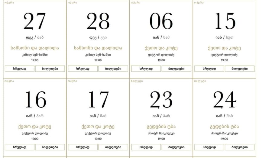 Tbilisi Opera & Ballet  Entry Ticket & Guided Tour Option - Viewing Current Performances and Schedule Insights