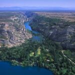 The Wonder of nature route - Panoramic Flight over Plitvice Lakes & Krka NP - Flying Over Krka Falls and Visovac Monastery