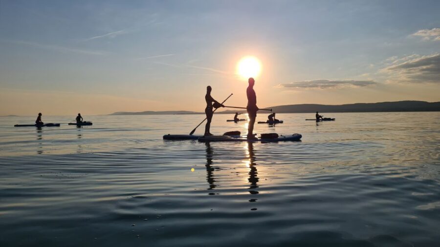 Tihany: SUP Course and Tour at Lake Balaton - Learning to Paddle on the Simulator Before Water Time