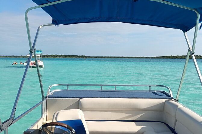 Tour of the Lagoon of Bacalar on pontoon -Collective- - Exploring Lago Bacalar: The Lake of the Seven Colors