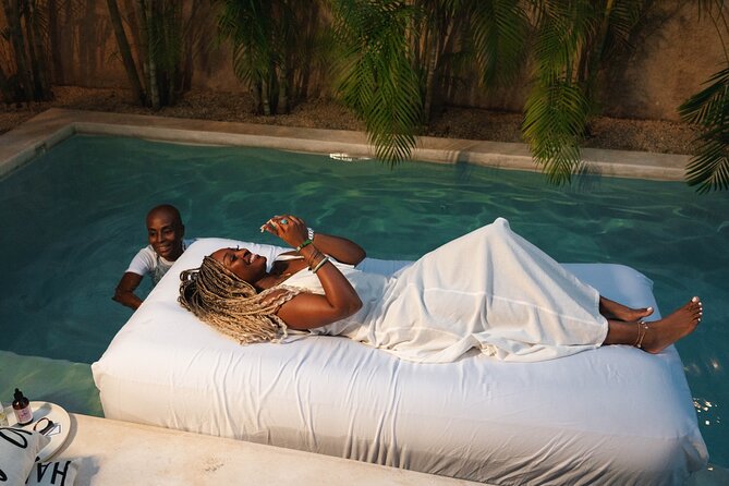 Tulum Floating Sound Bath and Wellness Experience - Floating on an Inflatable Mattress During the Sound Bath