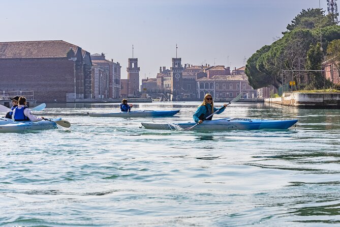 Venice Beginner's Kayak Tour: train & visit the Medieval Arsenal - Learning to Kayak in Venetian Castello District