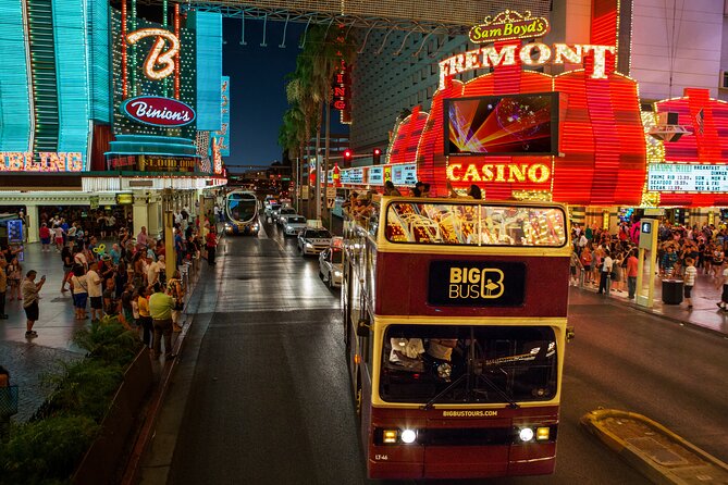 Viator Exclusive: 10:15PM Las Vegas Night Tour by Open-Top Bus - The Sign Stop and Photo Opportunities
