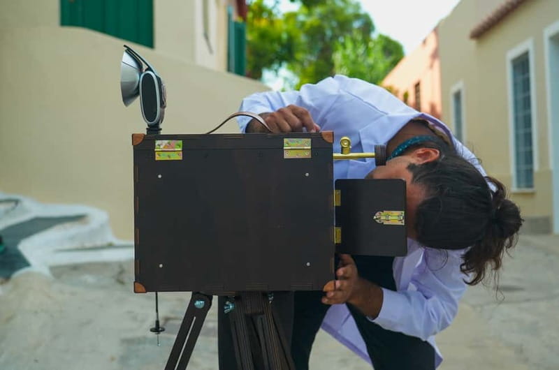 Vintage photoshooting with a box camera - The Historic Setting: Centered on Alimperti Street in Athens
