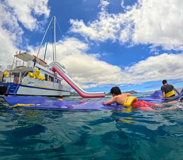 Waikiki Snorkeling and Ocean Waterpark Adventure - A Comfortable and Stable Catamaran with Scenic Views