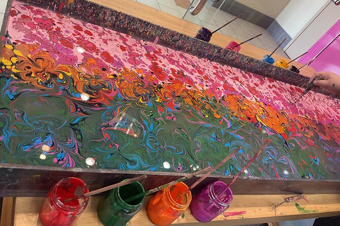 Water Marbling Workshop in Voorhees, NJ - Creating Unique Patterns on Paper and Silk