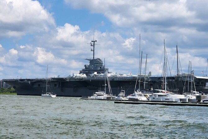 White point Battery and River Run through Charleston Harbor Boat - Starting Point at Ashley Marina and the Cruise Route
