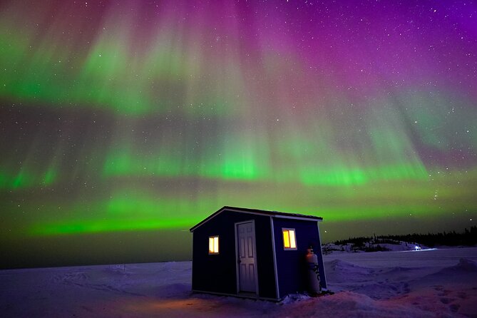 Yellowknife Private Ice Fishing and Aurora Tour in Heated Hut - Comfortable Heated Huts for Ice Fishing in the Arctic Night