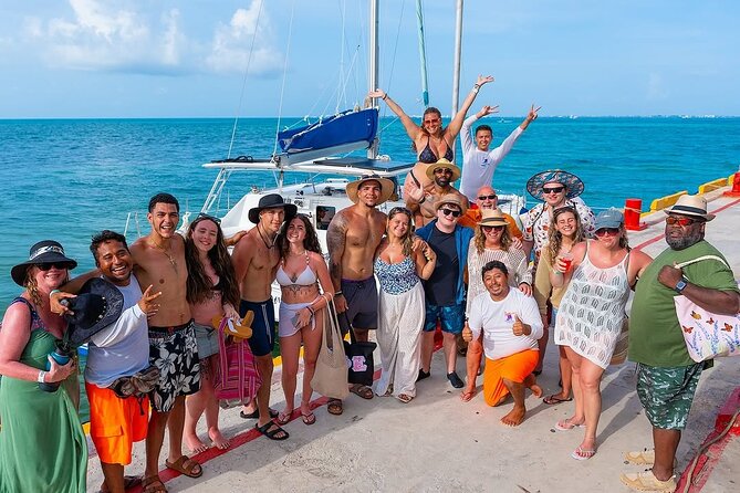 Deluxe Catamaran Tour to Isla Mujeres, from Costa Mujeres Hotels - Cruising on the Luxury Catamaran to Isla Mujeres