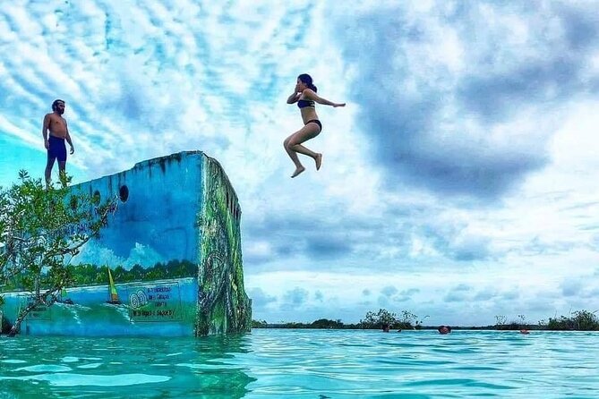 Gorgeous Tour in Pontoon Boat over Bacalar 7 Colors Lagoon from Cancún - Starting Point and Long Transport to Bacalar Lagoon