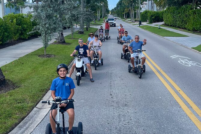 Naples Florida Electric Moped Tour - Family Fun - Easy to Ride - Strolling Through Historic Downtown at Third Street South
