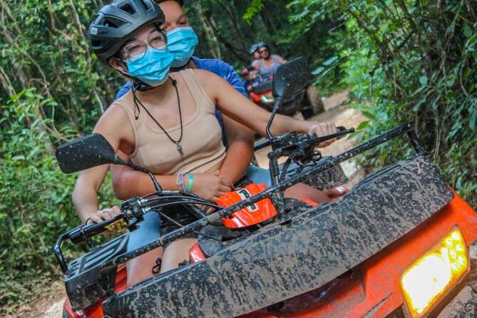 Shared ATV's and Zip Lines and Swimming in a Real Cenote. - ATV Adventure Through Jungle and Mud