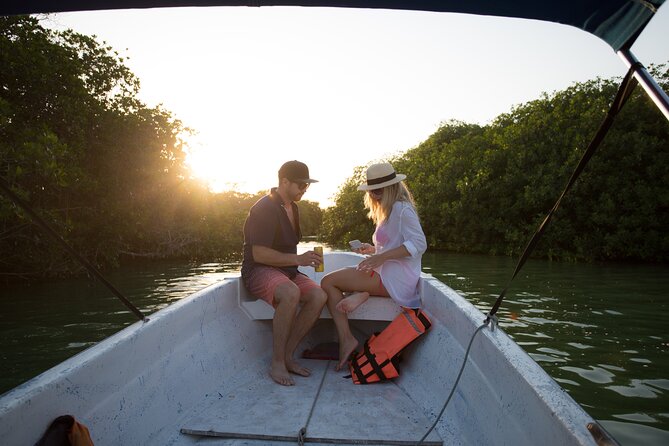 Sian Kaan Sunset Private boat. - Exploring the Sian Kaan Bio-Reserve