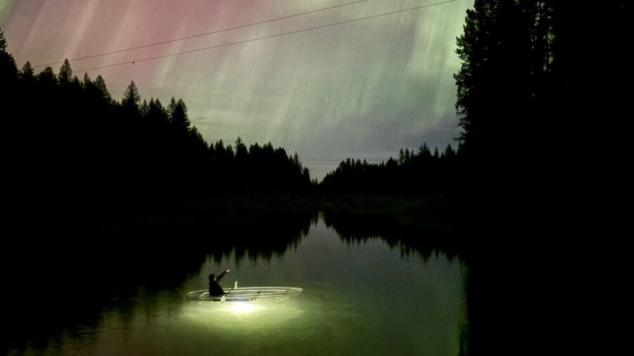 Whitefish, Montana: Illuminated Sunset Guided Kayak Tour - The Scenic Route on Whitefish River and Lake